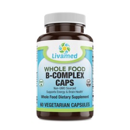 A Whole Food B Complex Vitamins - Cognitive Health, Migraine Relief, Thiamin, Riboflavin, Niacin, Vitamin B12 and Green Tea Extract -Supplement for Energy and Stress - 180 Tablet