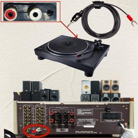 Sam&Johnny Turntable Ground Wire for Technics SL-B200 SL-BD21 SL-BD3 SL-QL5 SL-6, 5 Feet Phono Cable