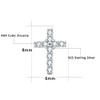 AoedeJ Cross Stud Earrings Sterling Silver Cubic Zirconia Religious Cross