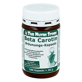 Beta-Carotene Capsules 8 mg Tanning Capsules Pack of 100 - For Care with Skin-Friendly Vitamins and with the Effect of Mild Skin Tanning