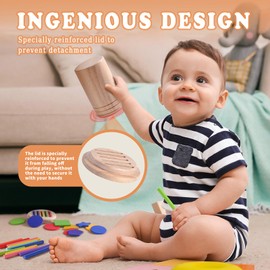 Montessori Toys for 1 2 3 Year Old, Wooden Learning Color Sorting Toys for Toddlers Age 1+, Color Matching Fine Motor Skills Sensory Toys, Preschool Educational Gifts for Boys Girls Baby Aged 1-3