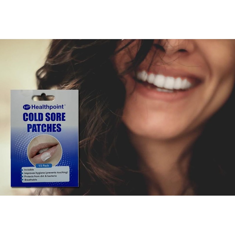 Healthpoint Cold Sore Patches, 2 Packs of 15 Invisible Patches