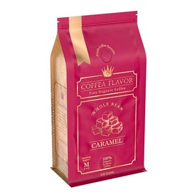 Coffea Flavor Caramel Flavored Whole Bean Coffee – 100% Arabica, Medium Roast, USDA Organic, Fair Trade, Freshly Roasted, 16 oz Bag