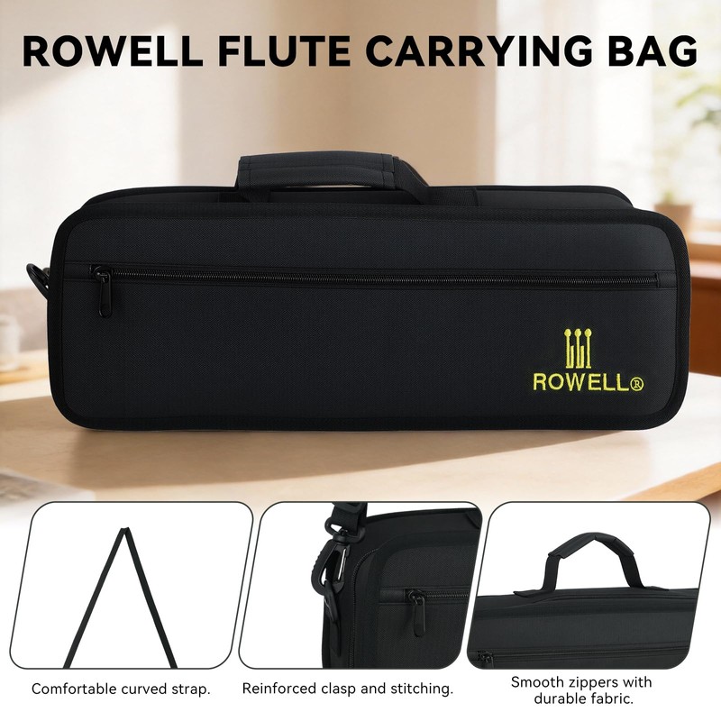 ROWELL Flute Case for 16 & 17 Hole Flutes Structured