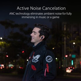 Auriculares internos para juegos Asus ROG Cetra II, micrófono, ANC, USB-C, iluminación RGB, estuche de viaje incluido, puntas de silicona, compatibles con laptop, interruptor, teléfono ROG (Reacondicionado)
