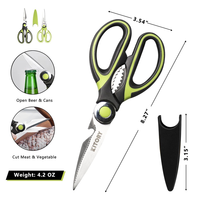 Kitory Kitchen Shears - Ultra Sharp Premium Scissors with Sheath