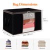 Lifewit 4 Pack Large Clothes Storage Bags Boxes with Lids,