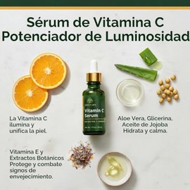ToLB Vitamin C Serum for Face with Hyaluronic Acid - Anti Aging Anti Wrinkle Facial Serum with Natural Ingredients - Paraben Free, Vegan - Best...    