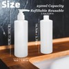2 Pack Refillable 8oz Plastic Pump Dispenser Bottles, Pump Dispenser