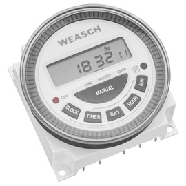 Weasch Timer Switch, CN304, AC 200-250V 16Amp, 5Pins SPDT, Digital LCD Power Programmable Timer Time Relay Switch, Supports 17 Scheduled Times Daily or Weekly (1)