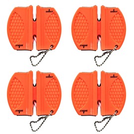 SiliSlick Ceramic Knife Sharpener - Professional Grade Sharpening Tool with 2 Stage Coarse, Medium, and Fine Grinding for Straight and Serrated Knives