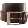 Hebold Unisex Leather Belt Made of Full Leather with Denim