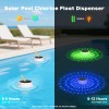 Solar-Powered Pool Chlorine Floater 7 Colorful Lights 4 Light Mode