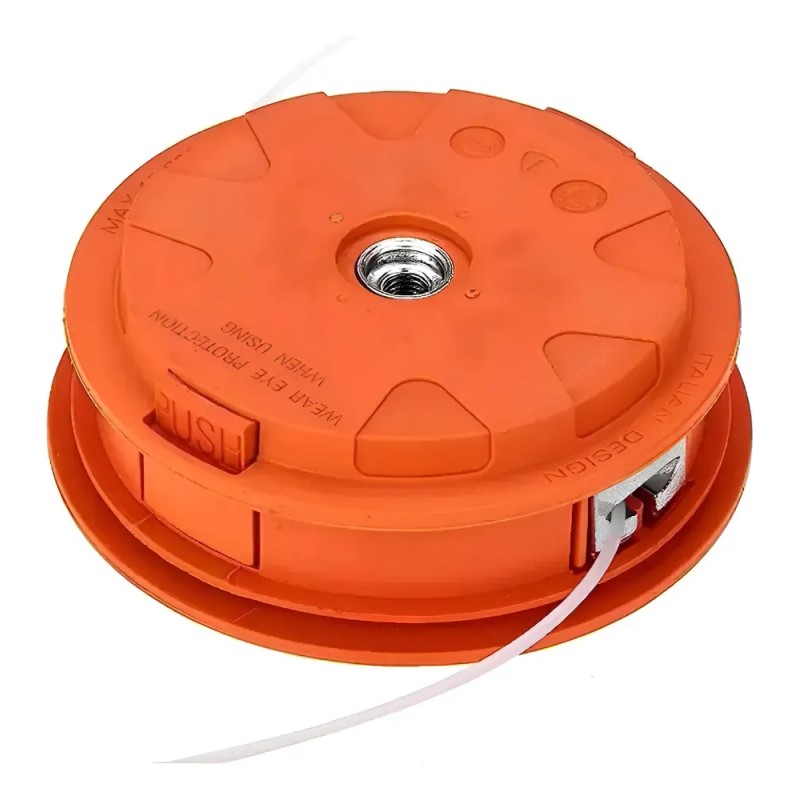 Cabezal Universal Metalica Acceso Para Desmalezadora Césped Naranja