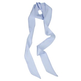PATIKIL Stylish Ribbon Scarf, Solid Color Skinny Scarf Pure Long Neckerchief Silk Necktie Belts Sash Hair Scarves Headband Ribbon Tie for Women, Light Blue
