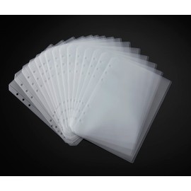 UMSICHT 15pcs A5 Binder Pockets with No Zippers, Zipless Budget Envelopes for Cash System, A5 Binder Pouch for 6 Ring Binder, Money Folder Organizer for Cash.