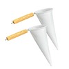 HXymxkeqi 2Pcs Reusable Flannel Coffee Filters with Wood Handle, Washable