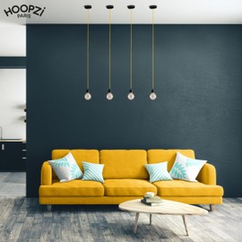 Hoopzi - Pendant Light 1 Flamming - 2.5 m Textile Cable - 1 x E27 Socket - Vintage, Industrial for Dining Table, Living Room, Dining Room, Room, Bedroom, Kitchen