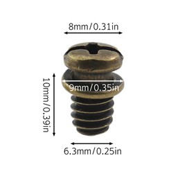 CChiai 20PCS Ceiling Fan Blade Screws with Matching Screwdriver 1/4-inch-20 x 3/8 Motor Replacement Screws For Lighting Ceiling Fan Blades and Lampshade Screw Covers Antique Bronze Finish
