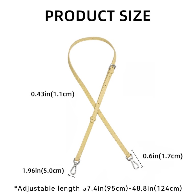 jiesinlov Cowhide Leather Bag Strap Conversion Kit Replacement Adjustable Crossbody