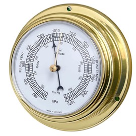 Delite 852b Altitude Ship Barometer Brass W x H 127mm x 50mm