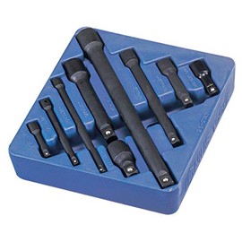 GENIUS TOOLS 9 Piece 1/4" 3/8" & 1/2" Dr. Impact Extension Bar Set IE-2349