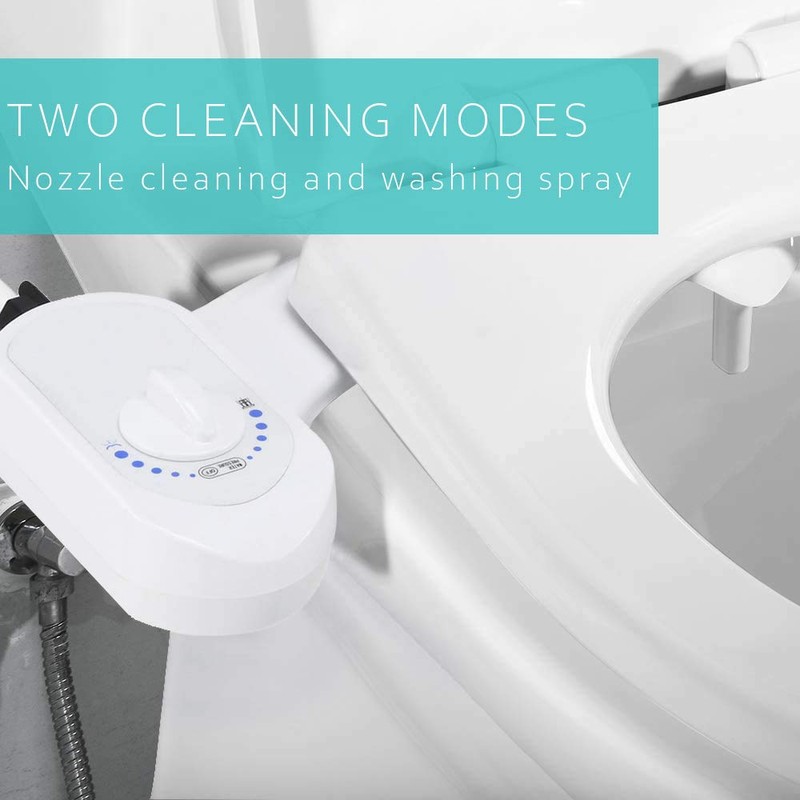 Deco Essentials Non-Electric Single Nozzle Toilet Seat Bidet for Standard