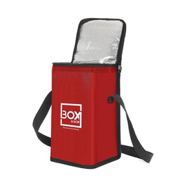Camp&Fire 6 Litre Small Cooler Bag. Insulated Thermal Bag with Shoulder Strap. Keep Warm & Cold, Leakproof, Lightweight Can Bottle Cooler. Perfect for Camping, Picnic, Beach, Travel. (Red)