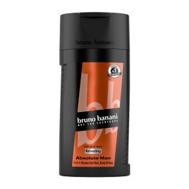 Bruno Banani Fragrance Absolute Man Shower Gel 3-in-1 Shower Gel for Body, Hair and Face with Spicy Men Fragrance, 250 ml