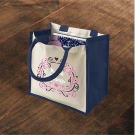 for Mum - Cotton Jute Shoulder Bag, Reusable Bags for Shopping, Mum Gifts, Book Bag, Travel Bag, Shopper Bags - Pick You - Green - S