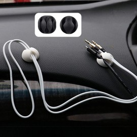 Cable Clip, Cable Management System, Cable Management Organiser, Long Life Cable Management, 20 Pieces Cable Organizer for Home and Office (Black/White)