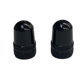 Foglia LY-NC-US (2PCS) Aluminum Valve Cap, US Type, Pack of 2, Black