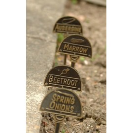 Black Country Metal Works Cast Brass Leek Vegetable Sign