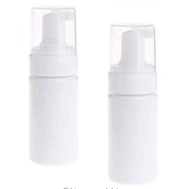 BNP 2 Pcs Soap Plastic Pump Shampoo Dispenser Lotion Liquid Foam Bottle Container Reusable Portable (White)