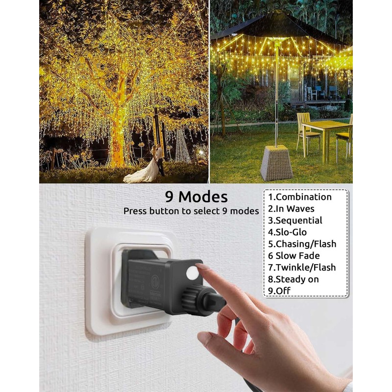 Dekofun Transformer for Christmas Lights 6W 31V Transformer Plug, 9