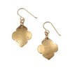 Hammered Bronze Quatrefoil Drop Earrings