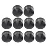10PCS Motorcycle Head Bolt Cover CNC Aluminum Black Round Grooved