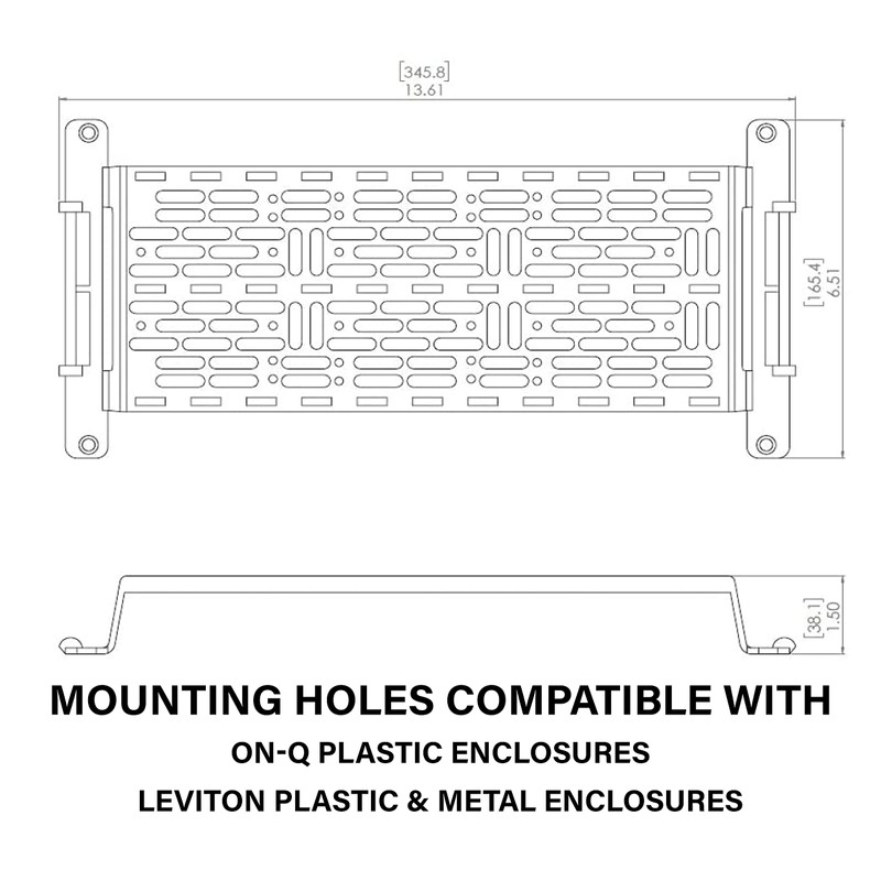 Legrand On-Q AC1050 Enclosure Mounting Plate, 5 inch, White