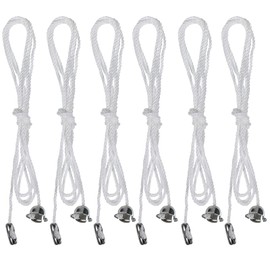 6 Pack Ceiling Fan Cord Connector, Light Pull Cord String with Connector, Pull-Chain Extension for Ceiling Fan Light Fixture Lights Bulb (90cm/3ft)