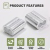 Jamiikury 24pcs M6 Aluminum Cable Crimps, Crimping Loop Sleeve Wire