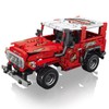Technic Car Building Set with Pull-Back Function, 910 Pieces Red