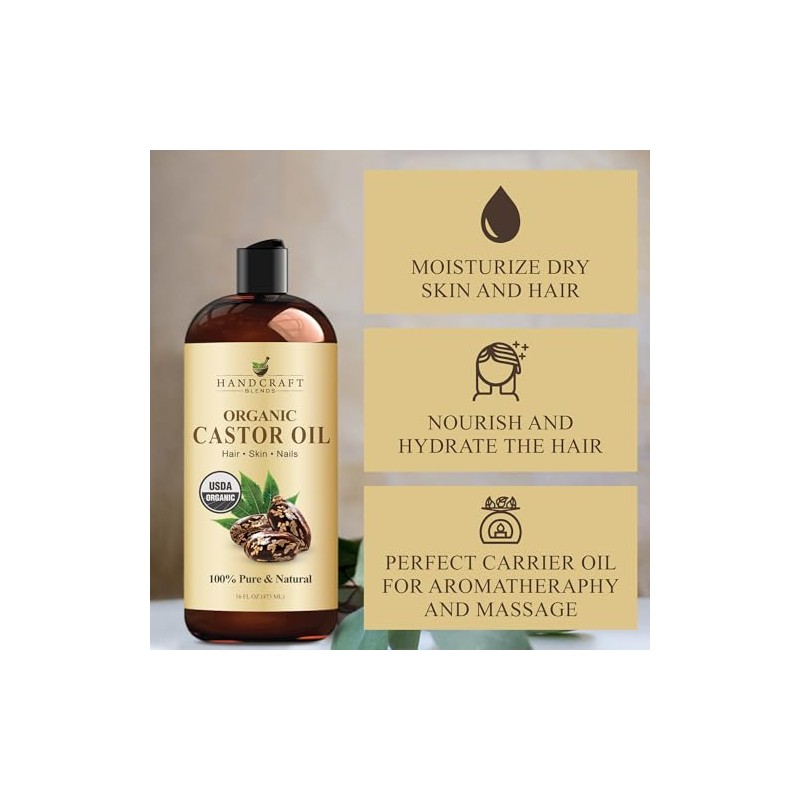 Handcraft Blends 100% Pure Castor Oil - Huge 16 OZ