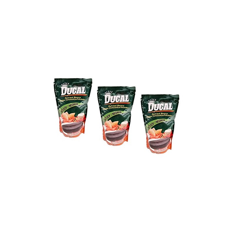Ducal Refried Black Beans 14.1oz / 400grs Frijoles Negros Volteados