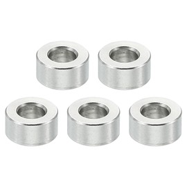 PATIKIL M3 Stainless Steel Spacer 5 Pieces Metal Spacer Stainless Steel 3.1mm ID x 6mm OD x 3mm L Stainless Steel Round for 1/8" or M3 Screw Bolt