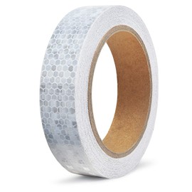 ONTWIE 32.8ft X 1" Reflective Safety Tape Honeycomb White for Trailers 1 Inch - Reflector Conspicuity Caution Warning Sticker Stickers High Intensity Waterproof
