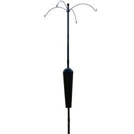 Squirrel Stopper Sequoia Squirrel Proof Bird Feeder Pole System with 4 Hanging