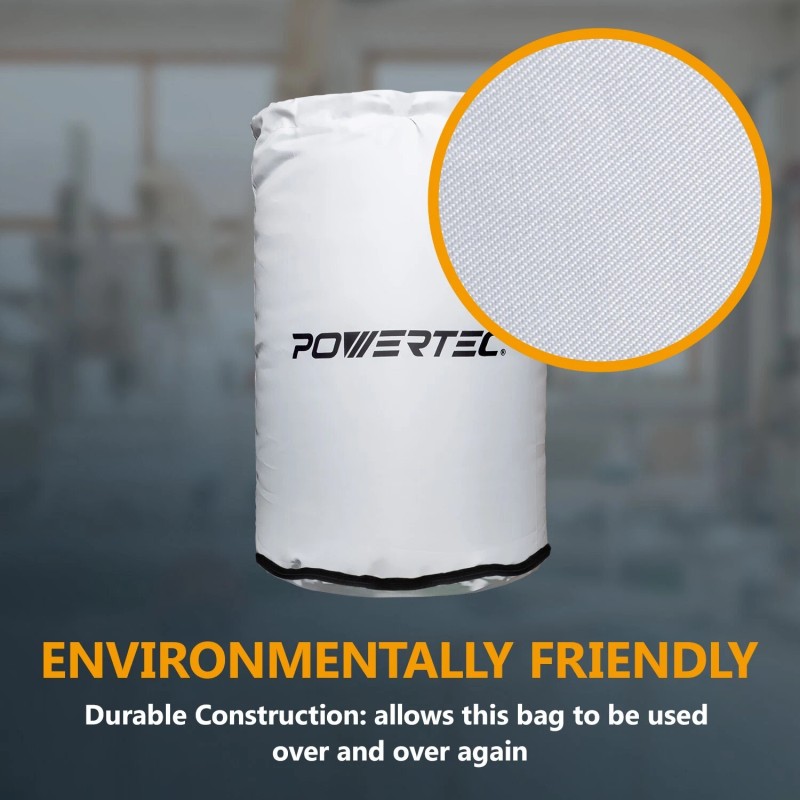 POWERTEC 70351 Dust Collector Lower Bag 20" Dia. x 30"
