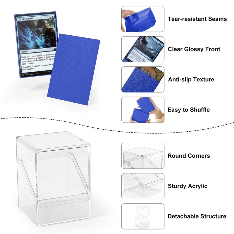YSCare Card Deck Case, Deck Box with 100 Pack Card