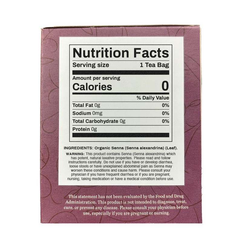 Organic Positively Botanicals Company, Senna Leaf Herbal Tea Bags, 20