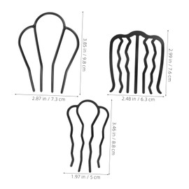 Mikinona 6pcs Metal Hair Side Combs Fork Clip Updo Bun u Shape Hair Pins for Women Styling Tools Vintage Hairstyle Accessories